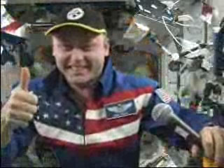 Space Commander Cheers for Steelers in NFL Playoff
